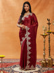 Kasee Womens Silk Blend Embroidered Saree