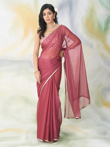 KASEE Women Gajri Embellished Silk Fancy Saree