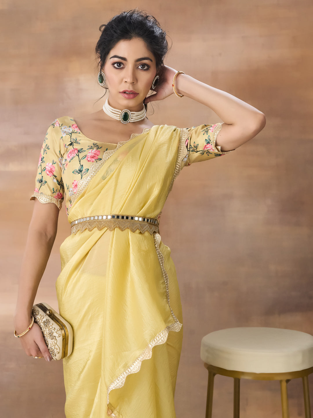 KASEE Women Embellished Organza Saree