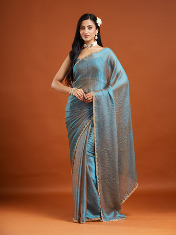 KASEE Women Solid Beads and Stones Saree