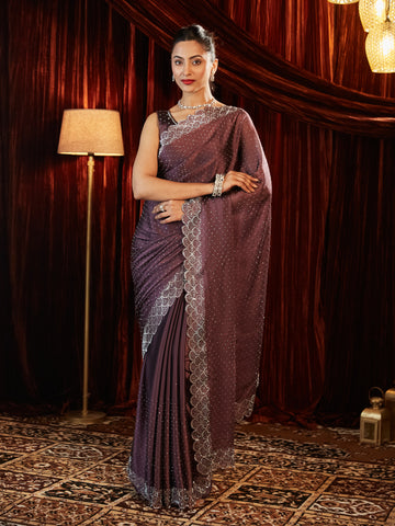 KASEE Women Embellished Embroidered Silk Blend Saree
