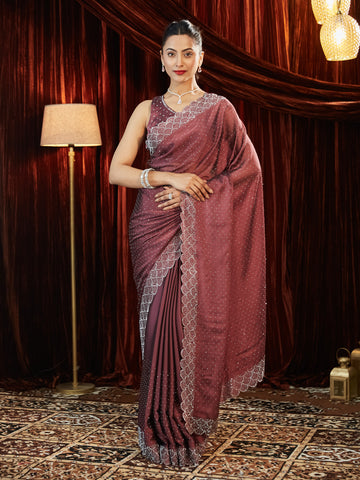 KASEE Women Embellished Embroidered Silk Blend Saree