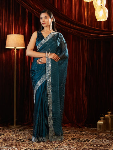 KASEE Women Embellished Beads and Stones Saree