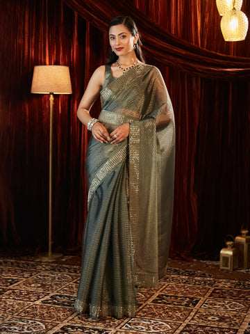 KASEE Women Embellished Embroidered Art Silk Saree