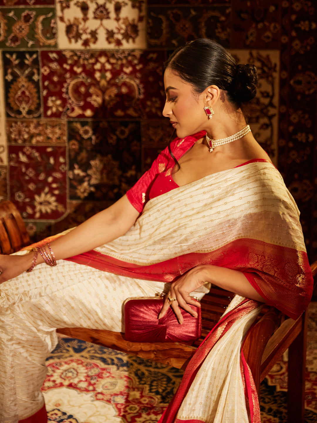 KASEE Women Floral Woven Design Zari Art Silk designer Banarasi saree