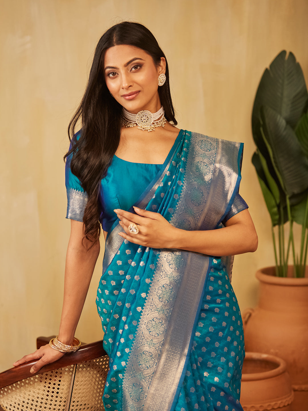 KASEE Women Zari Work Ethnic Motifs Art Silk  Designer Banarasi Saree