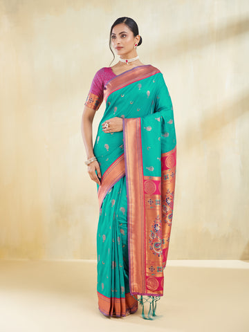 KASEE Women Woven Design Zari Art Silk Saree