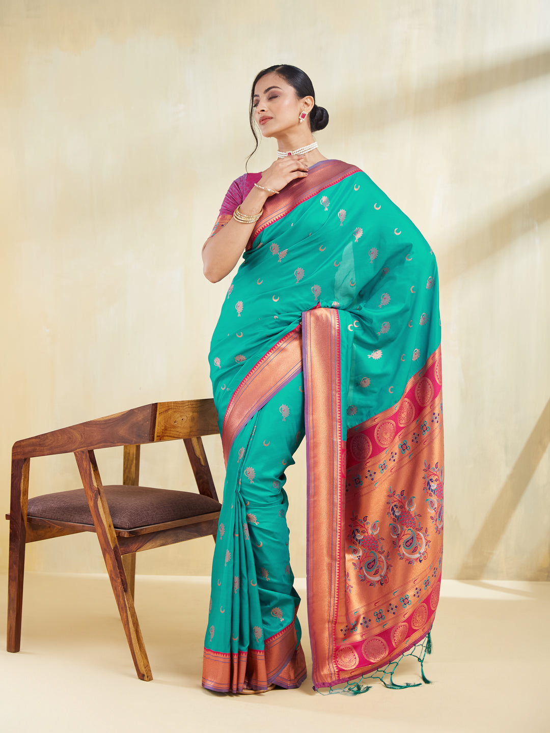 KASEE Women Woven Design Zari Art Silk Saree