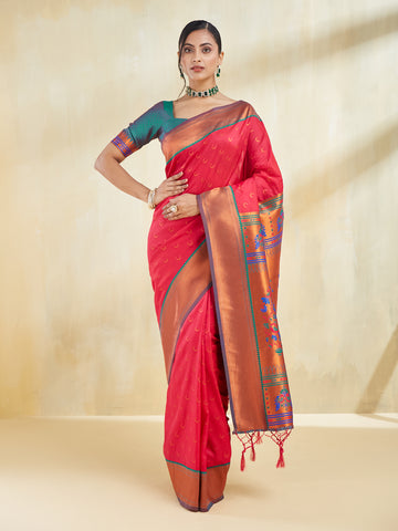 KASEE Women Woven Design Zari Art Silk Saree