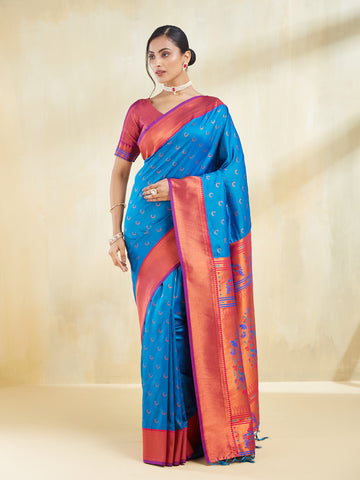 KASEE Women Woven Design Zari Art Silk Saree