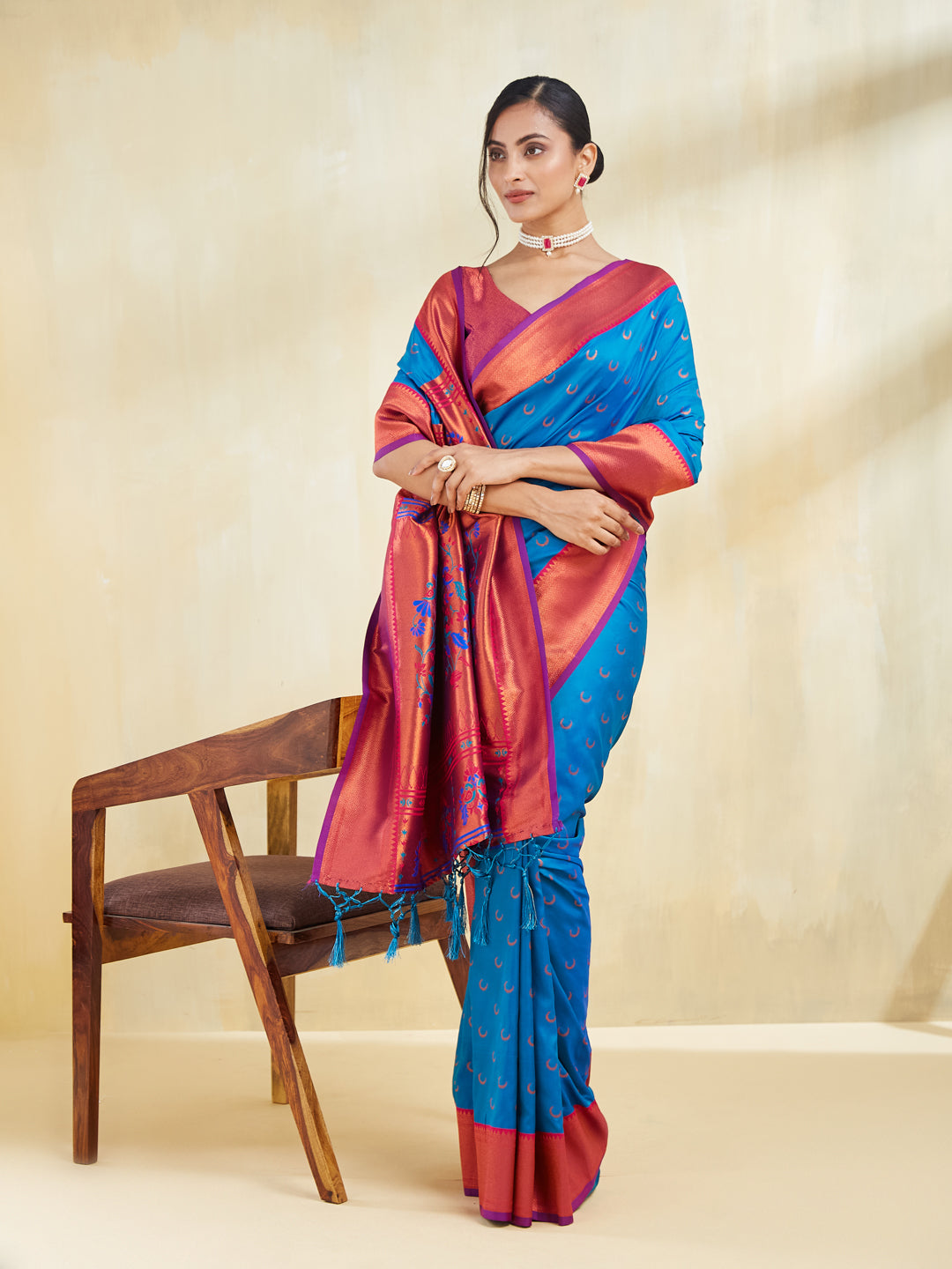 KASEE Women Woven Design Zari Art Silk Saree