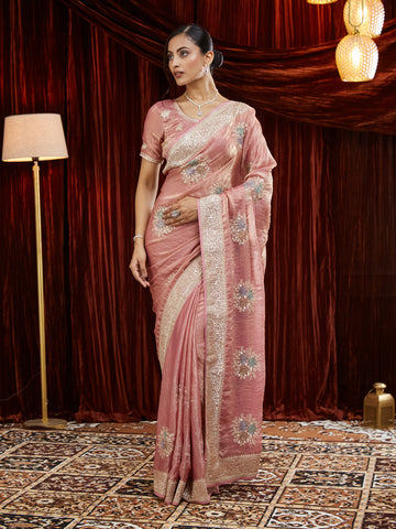 KASEE Women Embroidered Silk Saree