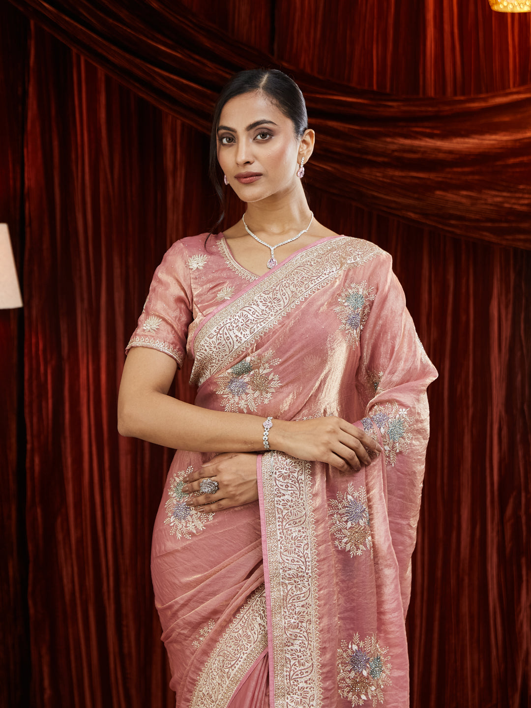KASEE Women Embroidered Silk Saree