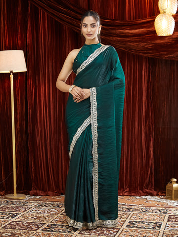 kasee Women Embroidered Pure Silk Saree