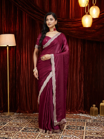 kasee Women Embroidered Pure Silk Saree