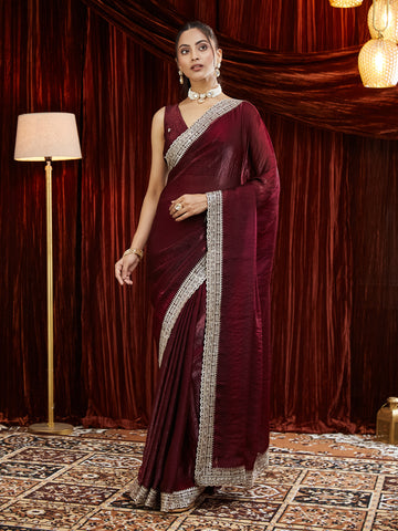 KASEE Women Embroidered Silk Saree