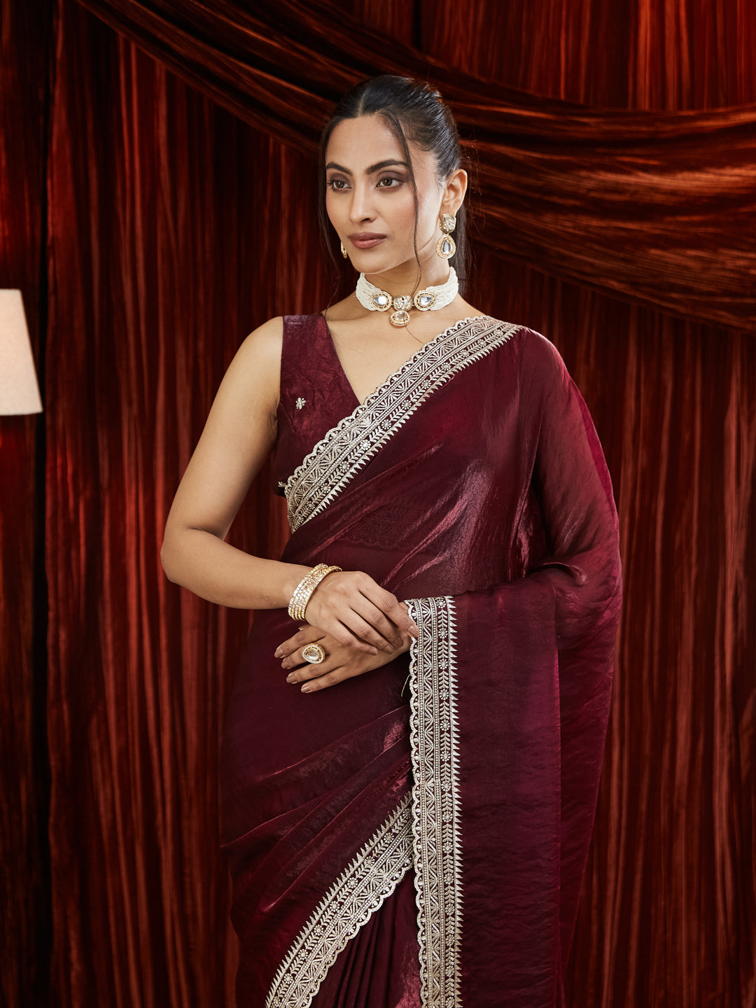 KASEE Women Embroidered Silk Saree