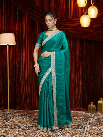 KASEE Women Embroidered Silk Saree