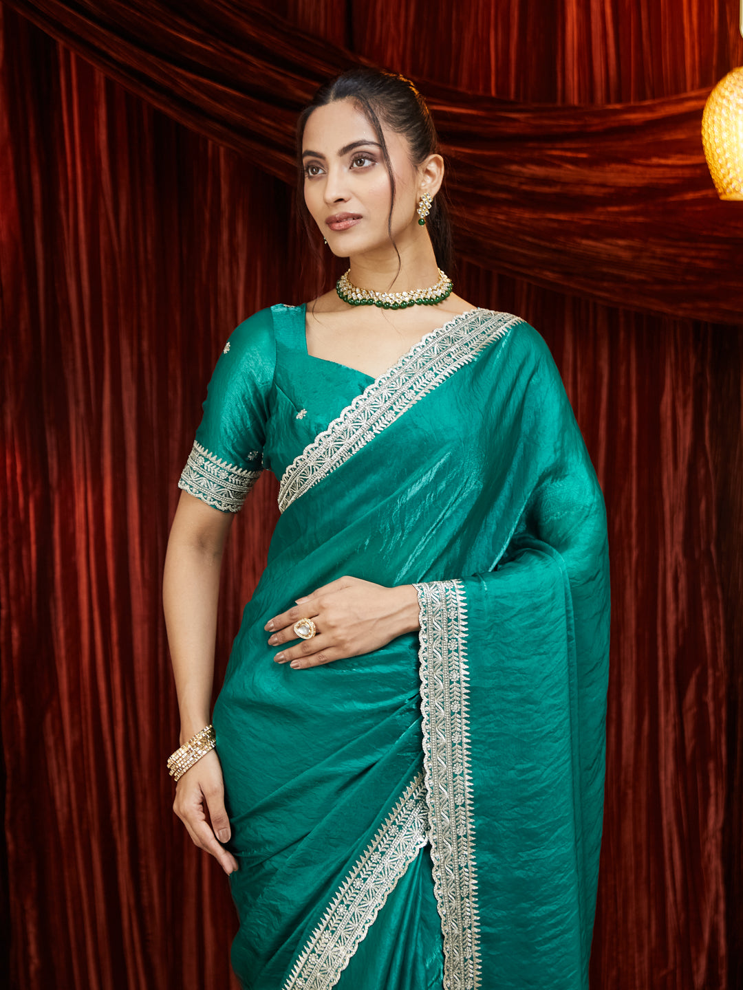 KASEE Women Embroidered Silk Saree