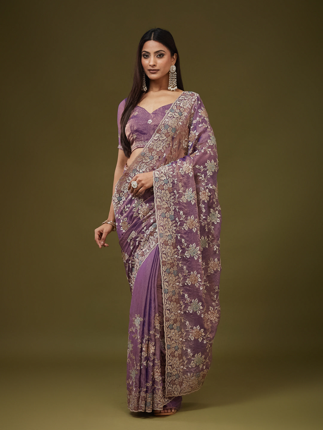 KASEE Women's Magenta Banarasi Silk Saree with Traditional Woven Zari Border