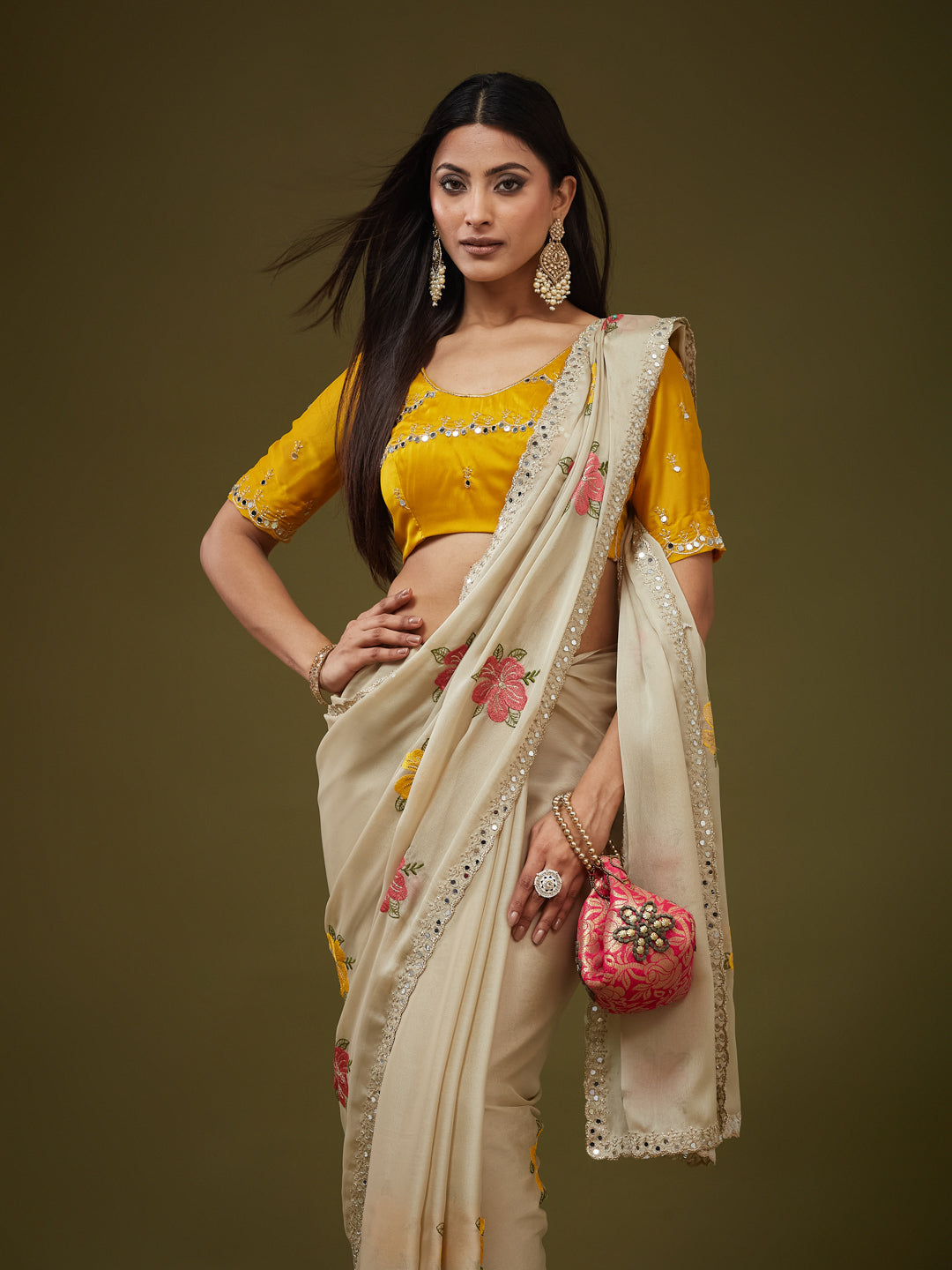 KASEE Women's Royal Purple Silk Saree with Traditional Woven Border and Motifs