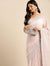 Lavender Beads and Embroidered work georgette Saree