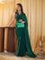Peacock Blue Party wear Plain saree