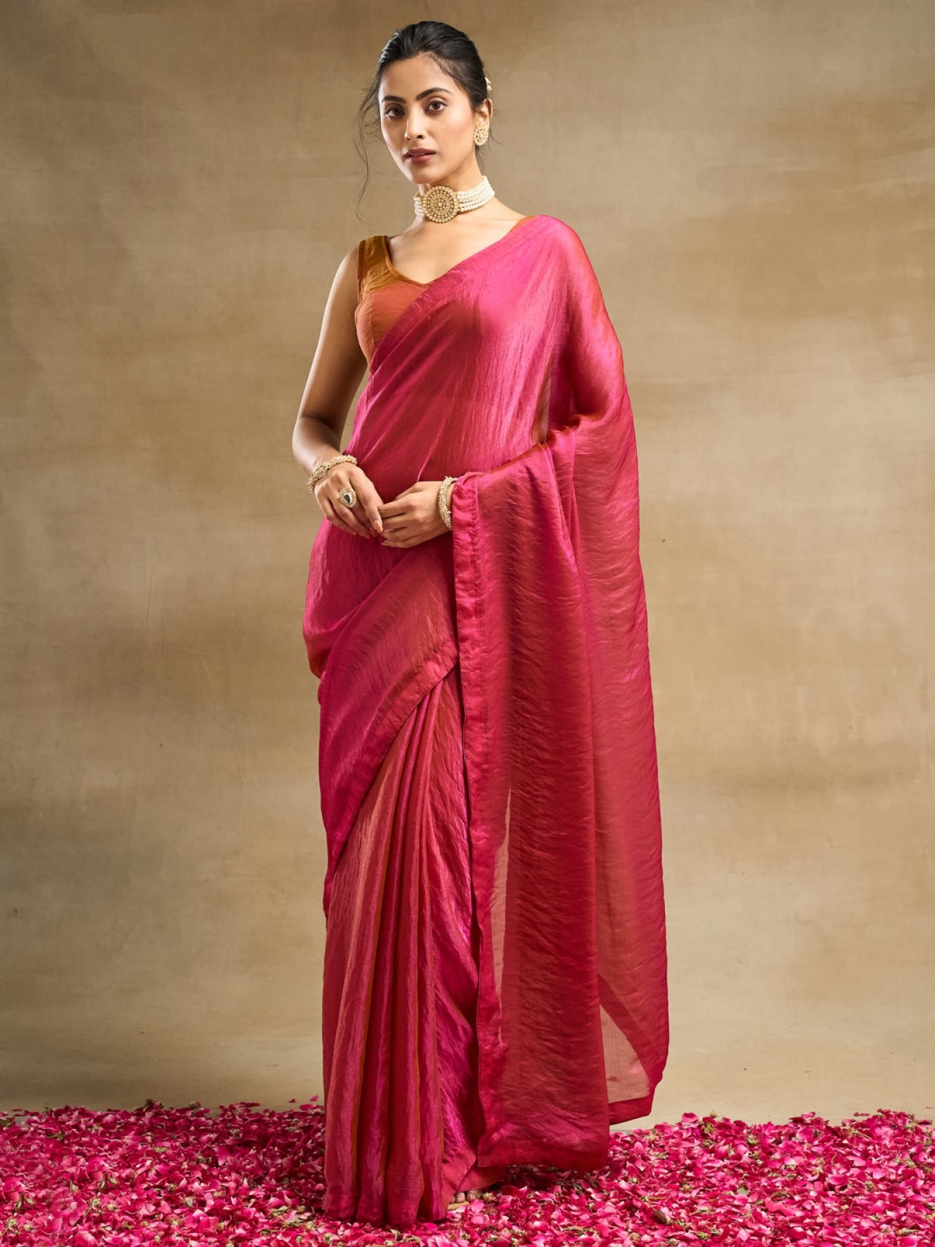 Embellished Silk Blend Saree SAREES