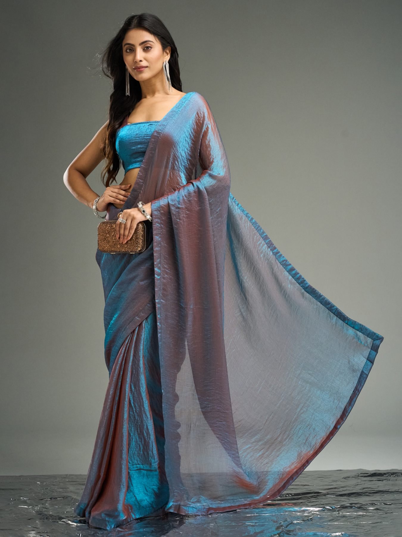 Embellished Silk Blend Saree NEW ARRIVALS