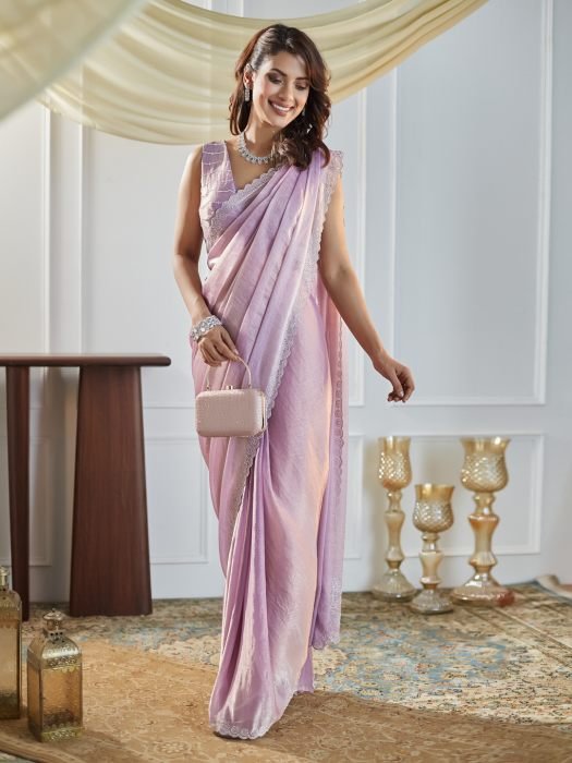 Beads and Stones Silk Blend Saree