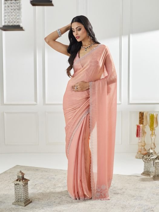 Beads and Stones Silk Blend Saree