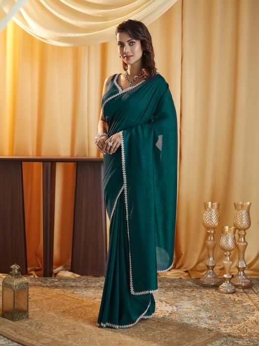 Beads and Stones Silk Blend Saree party wear saree