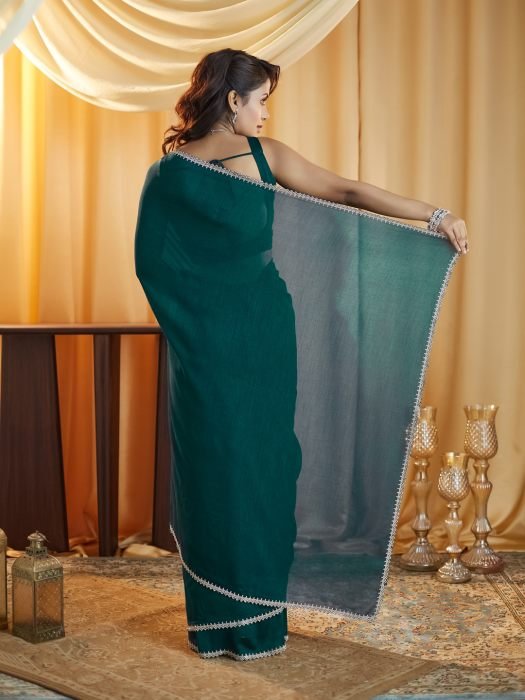 Beads and Stones Silk Blend Saree party wear saree