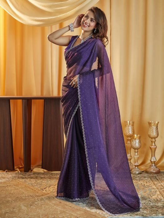 Embellished Beads and Stones Saree