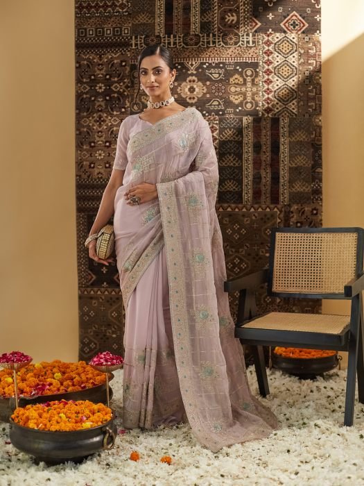 Embellished Embroidered Saree SAREES