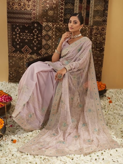 Embellished Embroidered Saree embroidered saree