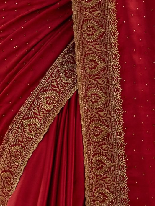 Embellished Zari Pure Silk Saree embroidered saree