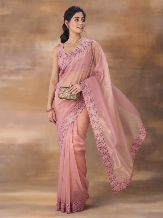 Embroidered Net Saree NEW