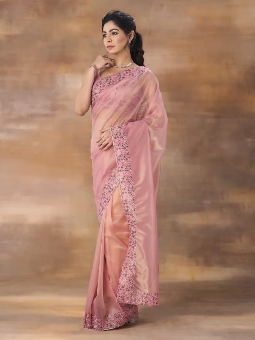 Embroidered Net Saree NEW