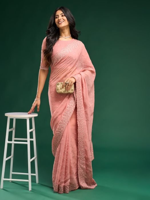 Floral Embroidered Saree