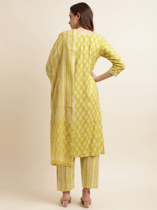 Neon Ethnic Motifs Printed Kurta with Trousers   With Dupatta kurta sets with dupatta