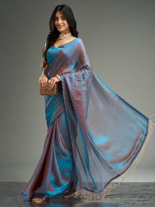 Solid Embellished Saree party wear saree