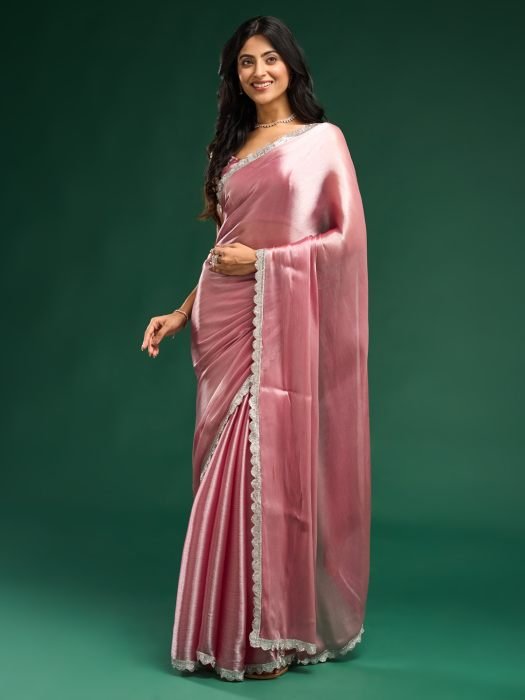 Solid Embellished Saree party wear saree