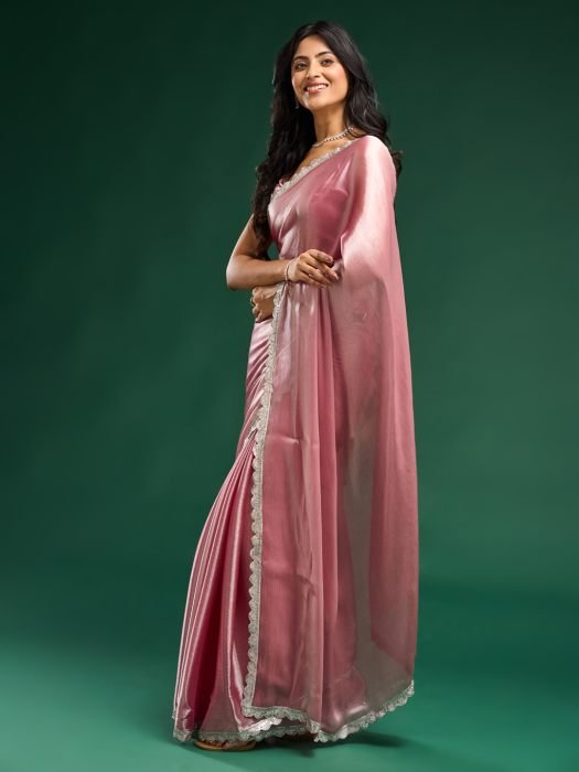 Solid Embellished Saree party wear saree