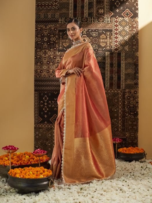 Woven Design Embellished Saree NEW