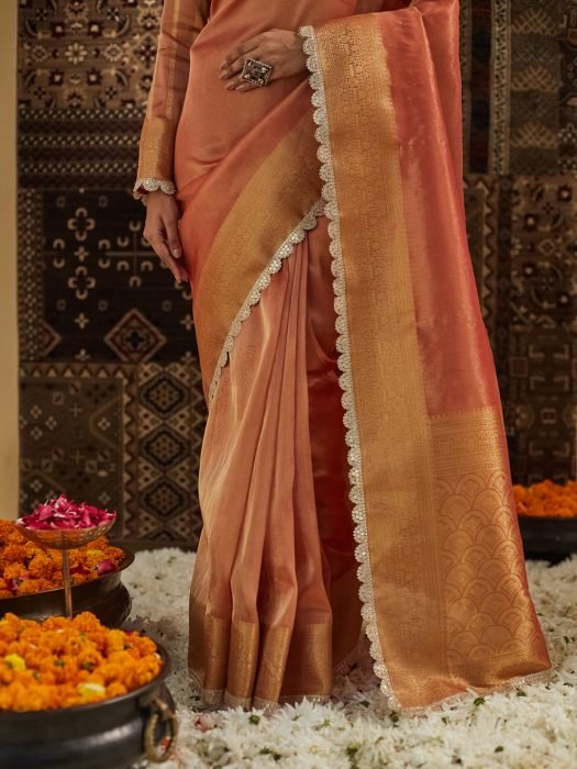 Woven Design Embellished Saree NEW